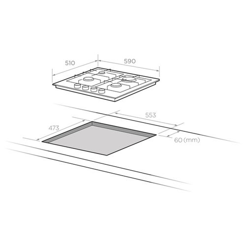 Варочная поверхность Midea Q084GFD-AN