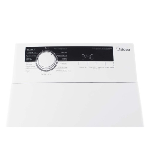 Стиральная машина с вертикальной загрузкой Midea MFE05W80B/W-RU 8кг 1300 об/мин