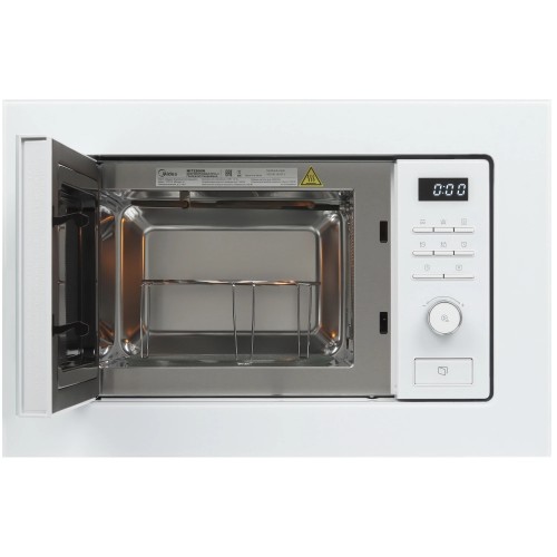 Встраиваемая микроволновая печь Midea MI72200W Белая 800 Вт Гриль 1кВт 20 л Открывание Кнопка