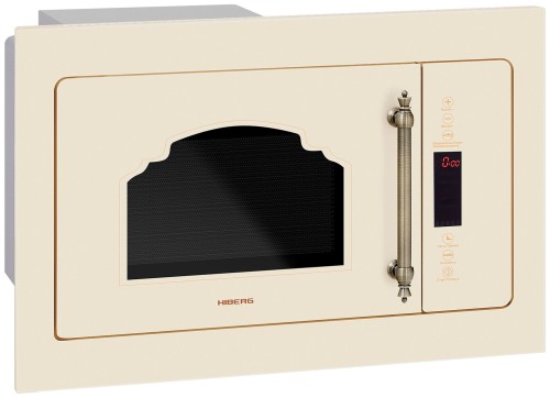 Встраиваемая микроволновая печь СВЧ Hiberg VM 8505 Y Бежевая 25л 900 Вт Открывание механическое
