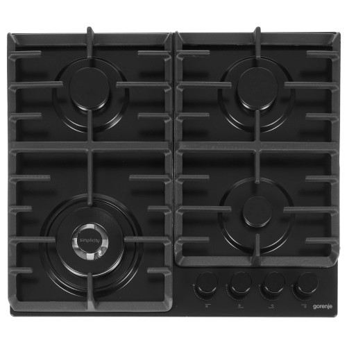 Газовая варочная поверхность Gorenje GW642SYB Черная эмаль 4 газ конфорки ГК