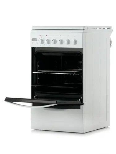 Плита для кухни 50 см GEFEST 5102-03 Белая 4 конфорки ГК Духовка электро 55 л