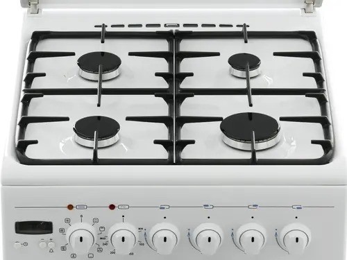 Плита для кухни 50 см GEFEST 5102-03 Белая 4 конфорки ГК Духовка электро 55 л