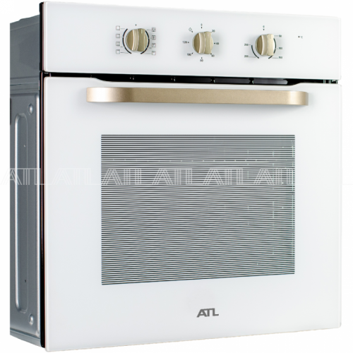 Духовой шкаф ATL 4 FA 822 АA WH Белое Стекло Модерн Золотистая Фурнитура 
