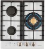 Варочная панель Hiberg VM 4535 W Белое стекло 3 конфорки 2 комплекта ручек