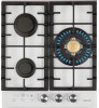 Варочная панель Hiberg VM 4535 W Белое стекло 3 конфорки 2 комплекта ручек