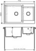 Мойка кухонная Polygran Brig 772 Цвет Белый Хлопок 36