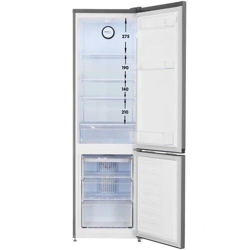 Холодильник с морозильником Beko B3R0CNK312HG Cерый 276 л No frost Дисплей