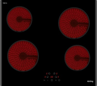 Варочная панель Korting HK 60003 B Черная Стеклокерамика 4 Конфорки