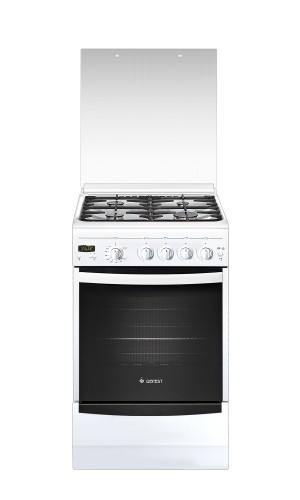 Плита для кухни 50см GEFEST 5100-03 0002 Белая Духовка Газ 52л Конфорок 4шт