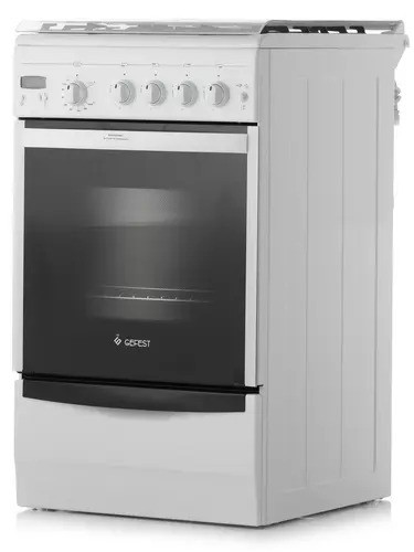 Плита для кухни 50см GEFEST 5100-03 0002 Белая Духовка Газ 52л Конфорок 4шт