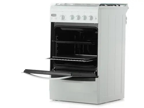 Плита для кухни 50см GEFEST 5100-03 0002 Белая Духовка Газ 52л Конфорок 4шт