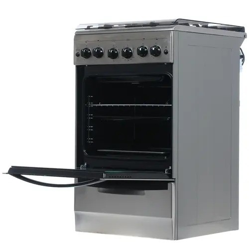 Плита для кухни GEFEST ПГ 5100-02 0004 Нерж 50см 4 Конфорки Духовка Газовая 52л ГК