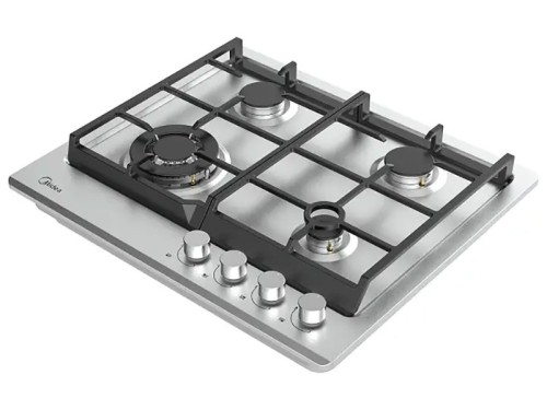 Варочная поверхность Midea MG593TX Нержавейка 4 Газ Конфорки WOK-конфорка ГК Решетки Чугун