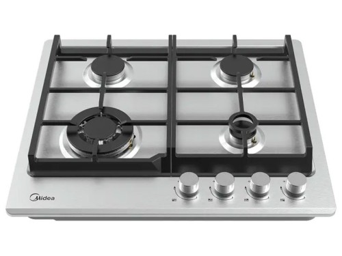 Варочная поверхность Midea MG593TX Нержавейка 4 Газ Конфорки WOK-конфорка ГК Решетки Чугун