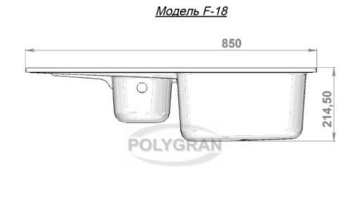 Кухонная мойка POLYGRAN F-18 Черный 16