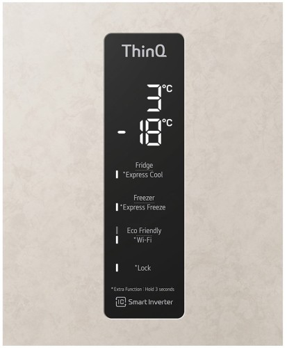 Холодильник LG GC-B509MEWM Дисплей 384 л No Frost Бежевый
