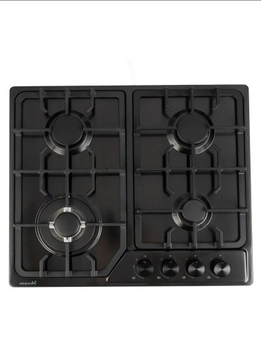 Варочная поверхность Macbi MBH64WFXBI.G2-BL-SS Черный inox 4 Газ-конфорки WOK конфорка