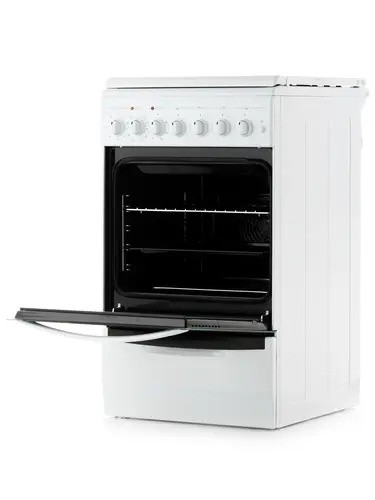 Плита для кухни 50см GEFEST 5102-03 0023 Белая 4 конфорки Духовка 55 л Гриль