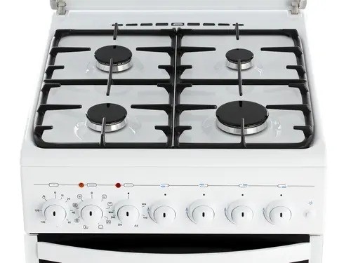 Плита для кухни 50см GEFEST 5102-03 0023 Белая 4 конфорки Духовка 55 л Гриль