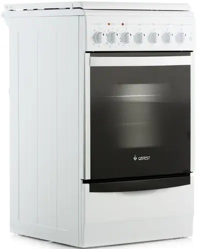 Плита для кухни 50см GEFEST 5102-03 0023 Белая 4 конфорки Духовка 55 л Гриль