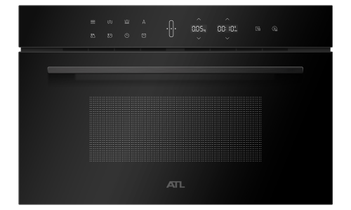 Микроволновая печь встраиваемая ATL 4 MW DIN 34С3 BK GL Черная 34 л Сенсорная 1450 Вт Открывание Механическое