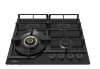 Варочная поверхность Midea MG697VGB Черная 4 конфорки + WOK