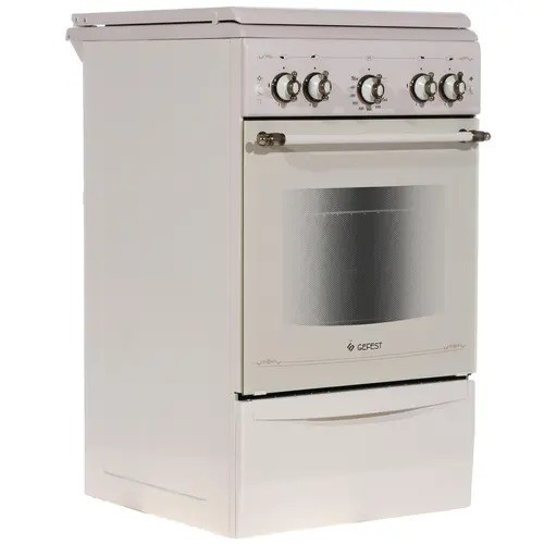 Плита для кухни газовая 50 см GEFEST 5100-02 0186 Бежевая 4 конфорки духовка газ 52л