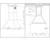 Вытяжка для кухни каминная Korting KHC 6648 RB Бежевая 60см