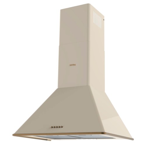 Вытяжка для кухни каминная Korting KHC 6648 RB Бежевая 60см