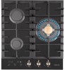 Варочная панель Hiberg VM 4535 B Черное стекло 3 конфорки 2 комплекта ручек