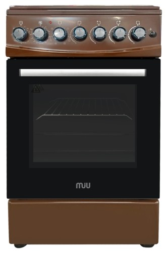 Плита для кухни 50 см MIU UNO 5163 S Коричневая 4 конфрки ГК Духовка электро