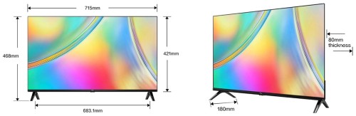 Телевизор TCL LCD 32 32S5400A FHD Google TV D-LED 60Hrz HDMIx2 USBх1