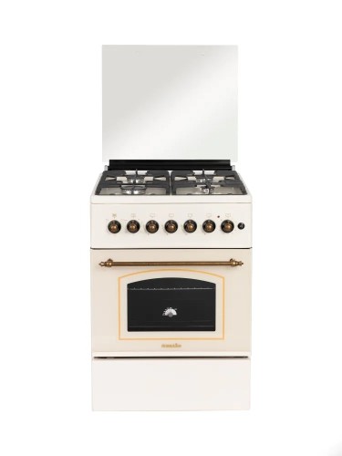 Плита для кухни 60см Smile SM6GER200 Бежевая Ретро 4 конфорки духовка 64 л Электро ГК