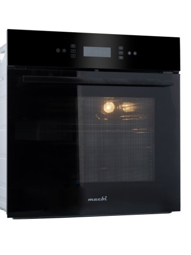 Шкаф духовой электрический Macbi MBO6711W Black Черное стекло 67л 