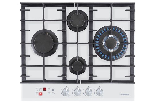 Встраиваемая газовая варочная панель Hiberg VM 6045 W Белое стекло