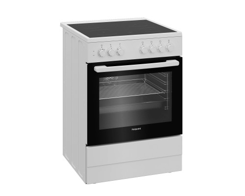 Плита для кухни 60см электрическая Hotpoint HS6V5PHW Белая 8,1 кВт