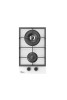 Варочная панель Midea MG3270TGW Домино Белое Стекло Решетки Чугун 2 конфорки