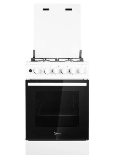 Плита для кухни 50см Midea MFG-1W Газовая Белая 4 конфорки духовка 54 л 