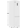 Холодильник с морозильником LG GA-B509SVUM No Frost Белый 384 л Тихий 36дБ 