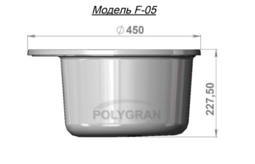 Кухонная мойка POLYGRAN F-05 Хлопок 331