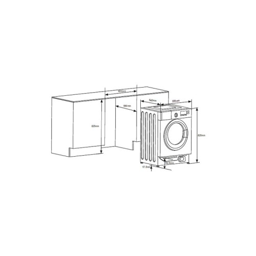 Встраиваемая стиральная машина HANSA WHE1206BI