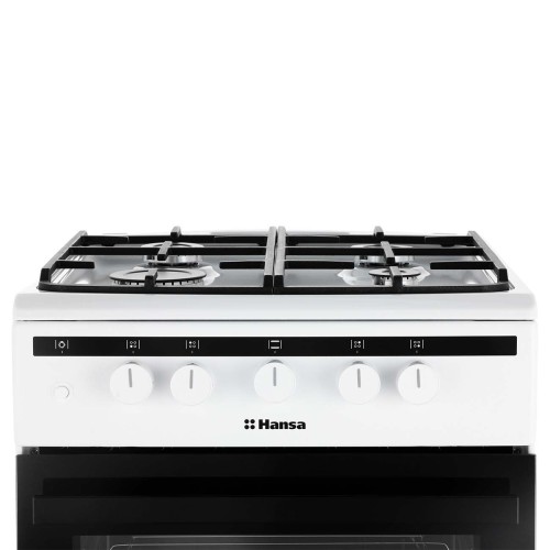 Газовая плита Hansa FCGW580977 50см Белая 4 конфорки ГК Духовка Поверхность 