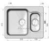 Кухонная мойка POLYGRAN F-09 Песочный 302 Прямоугольная с чашей