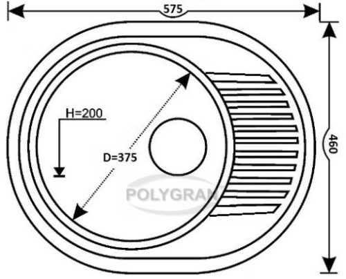 Кухонная мойка POLYGRAN F-22 Терракот 307