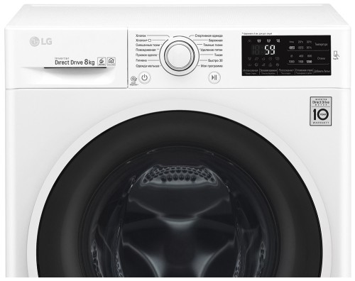 Стиральная машина LG F2J6TN0W Белая 8кг 1200 об/мин Inverter Direct Drive