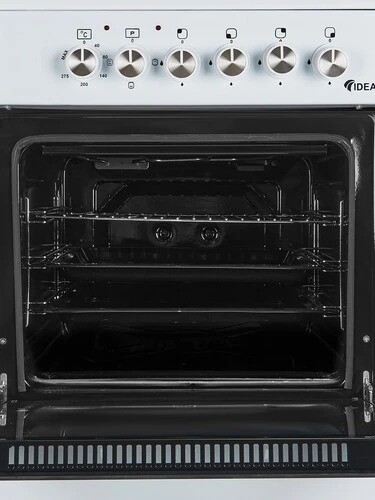 Плита для кухни IDEAL L 155 ГК Белая 60 см 4 Конфорки Духовка 65 л