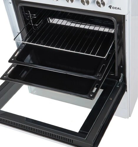 Плита для кухни IDEAL L 155 ГК Белая 60 см 4 Конфорки Духовка 65 л