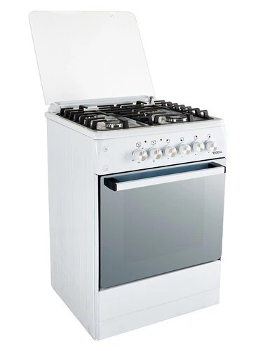 Плита для кухни IDEAL L 155 ГК Белая 60 см 4 Конфорки Духовка 65 л