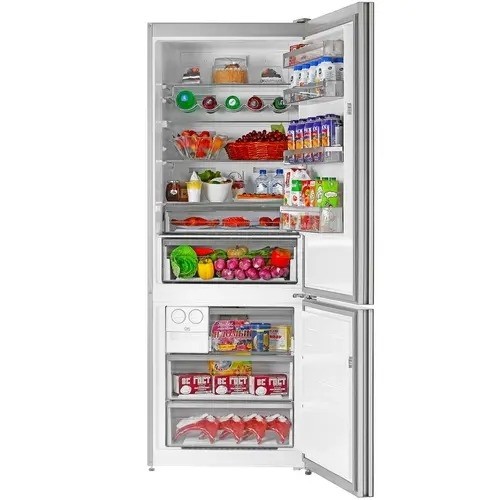 Двухкамерный холодильник Vestfrost VF 492 GLBL Черное Стекло 70см 461л